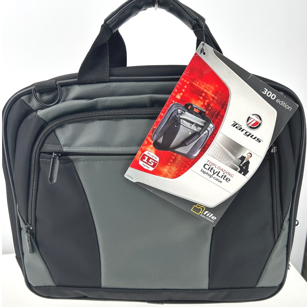 Targus CityLite 300 Edition Toploading Laptop Case Black Grey Fits 15in CVR400